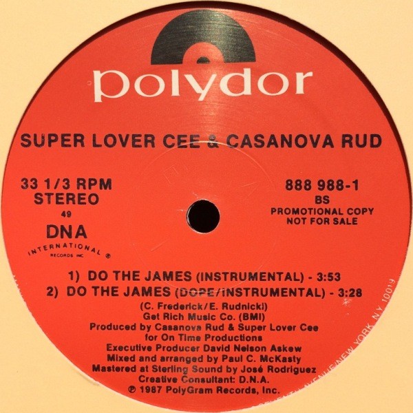 SUPER LOVER CEE & CASANOVA RUD - DO THE JAMES (POLYDOR 12")